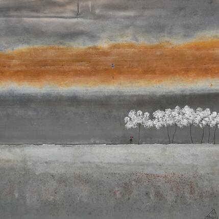 Painting Eléa by Manconi Gil | Painting Subject matter Metal, Upcycling Landscapes
