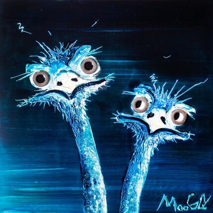 Painting Imprévisiblus by Moogly | Painting Raw art Acrylic, Pigments, Resin Animals