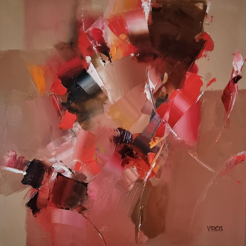 Painting Pink trap by Virgis | Painting Abstract Minimalist Oil