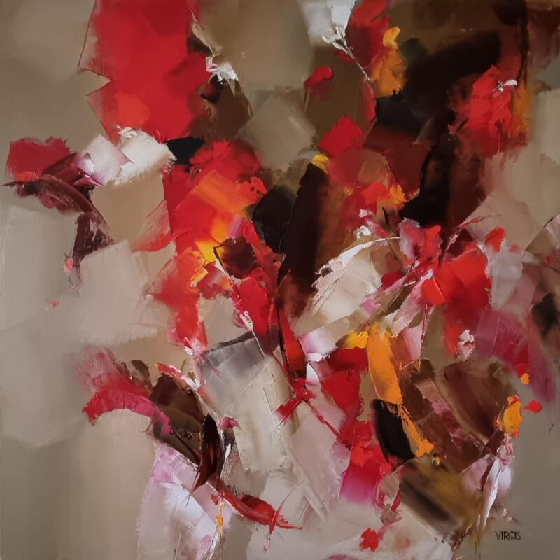 Painting Festive frenzy by Virgis | Painting Abstract Minimalist Oil