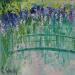 Peinture Giverny, les glycines par Sannier Daniel | Tableau Impressionnisme Paysages Huile