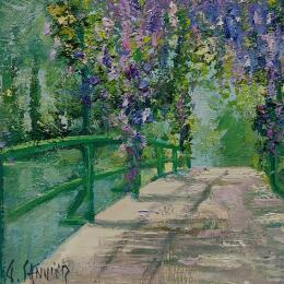 Painting Ombre sur le pont by Sannier Daniel | Painting Impressionism Oil Landscapes, Pop icons