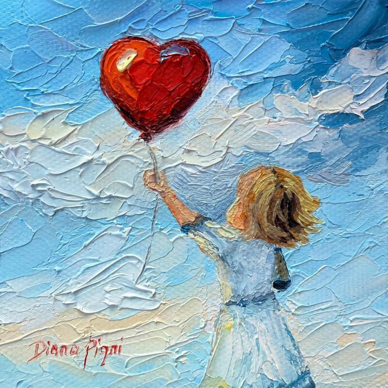 Painting Love and Happiness by Pigni Diana | Painting Figurative Oil
