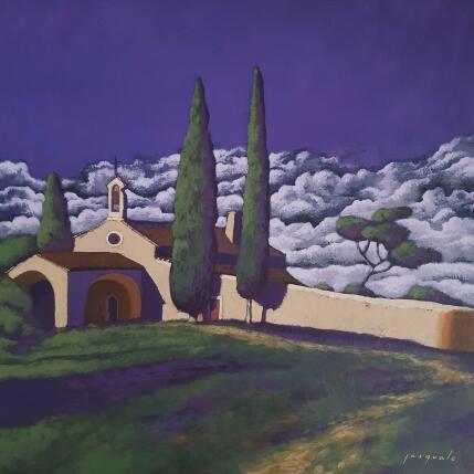 Painting Face au soleil by Pasquale | Painting Figurative Acrylic Architecture, Landscapes, Nature