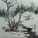 Painting Winter creek by Du Mingxuan | Painting Figurative Landscapes Watercolor Ink