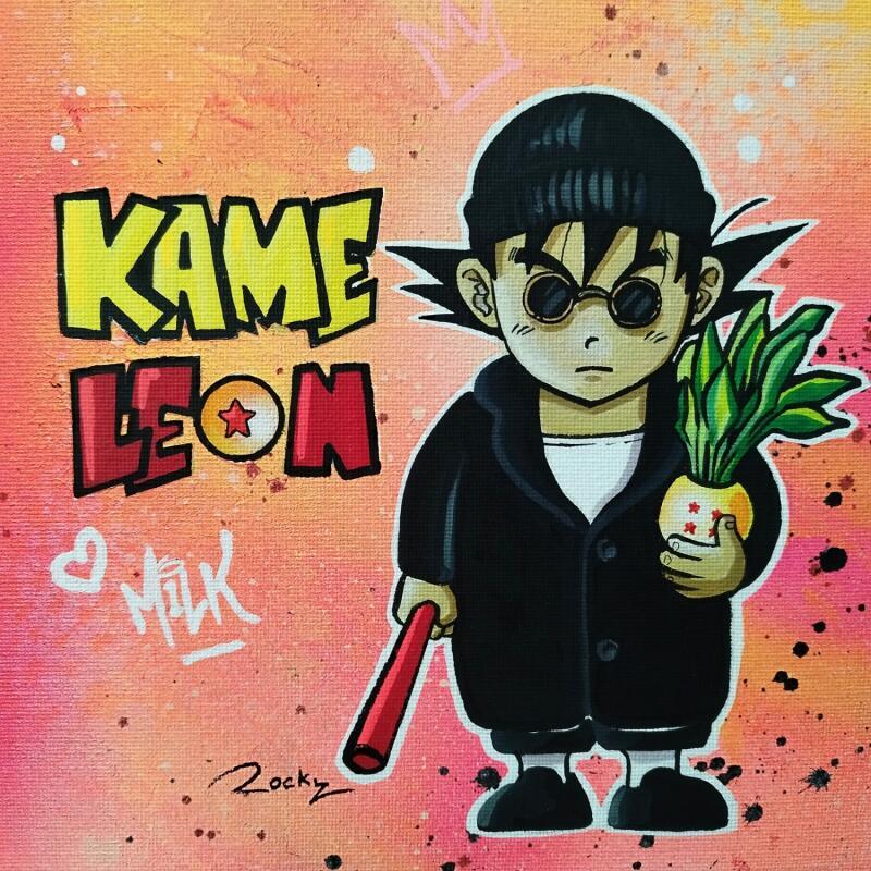 Painting Kame Léon  by Rocky Chaplin | Painting Pop-art Cinema Pop icons Acrylic