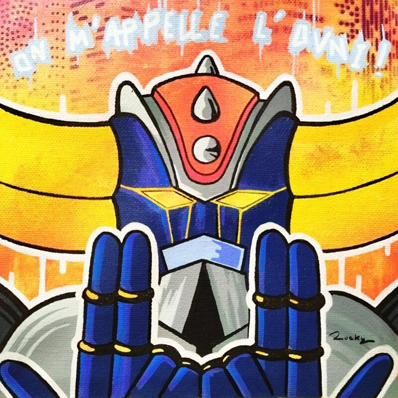 Painting L'ovni by Rocky Chaplin | Painting Pop-art Pop icons Acrylic