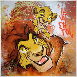 Pintura Père et fils  por Rocky Chaplin | Pintura