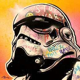 Painting Stop Wars by Rocky Chaplin | Painting