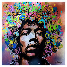 Painting Jimi by Rocky Chaplin | Painting