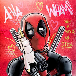 Pintura Deadpool por Rocky Chaplin | Pintura