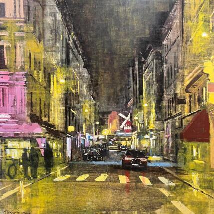 Peinture Moulin Rouge par Faveau Adrien | Tableau Figuratif Huile Urbain