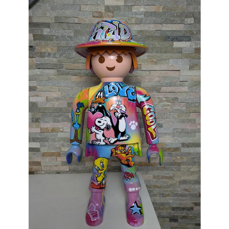 Sculpture Pop Pet par Lopez Cédric | Sculpture Pop-art Icones Pop Graffiti
