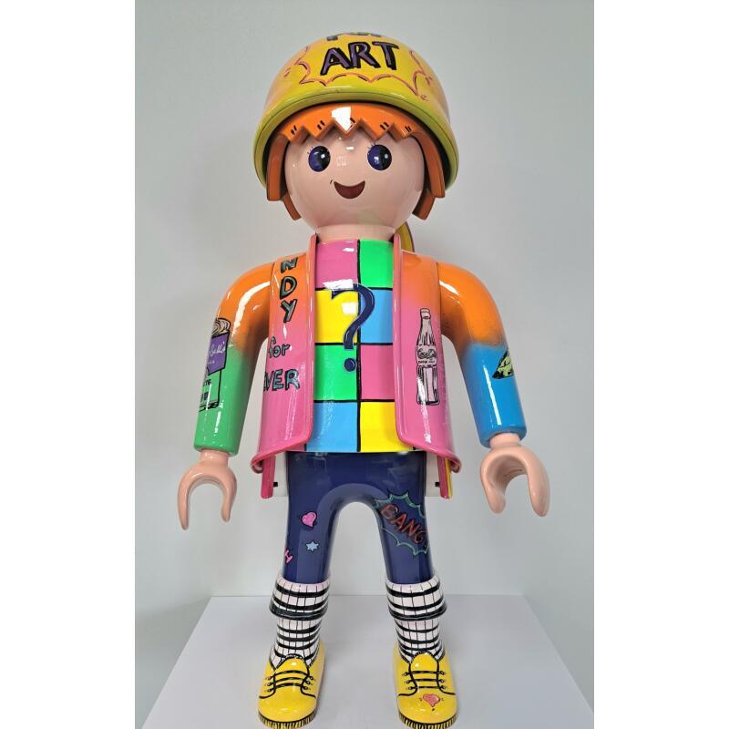 Escultura Andy por Peggy Cannonge | Escultura Pop art Iconos pop Acrílico