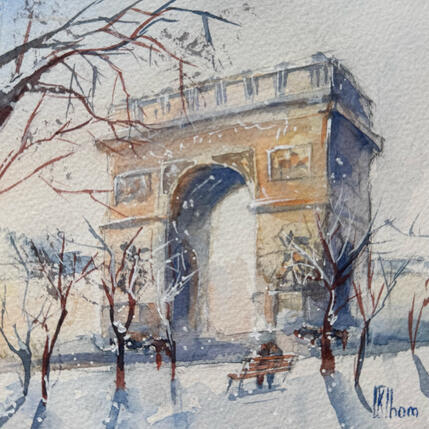 Painting L’Arc en Hiver by Khomyakova  Liliya  | Painting