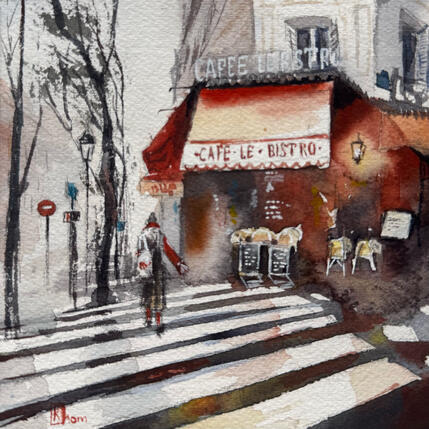 Painting Café du Bistro by Khomyakova  Liliya  | Painting