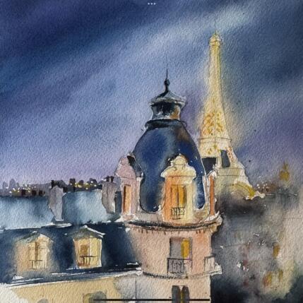 Painting Toits de Paris au crépuscule by Khomyakova  Liliya  | Painting