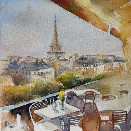 Painting Balcon sur Paris by Khomyakova  Liliya  | Painting