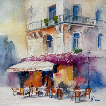 Painting Terrasse en Fleurs by Khomyakova  Liliya  | Painting