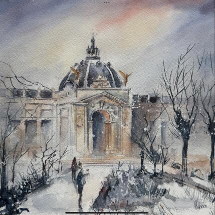 Gemälde Petit Palais en hiver von Khomyakova  Liliya  | Gemälde Figurativ Aquarell