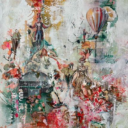 Peinture Magician or AI ? par Bergeron Marie-Josée | Tableau Street Art Acrylique, Collage