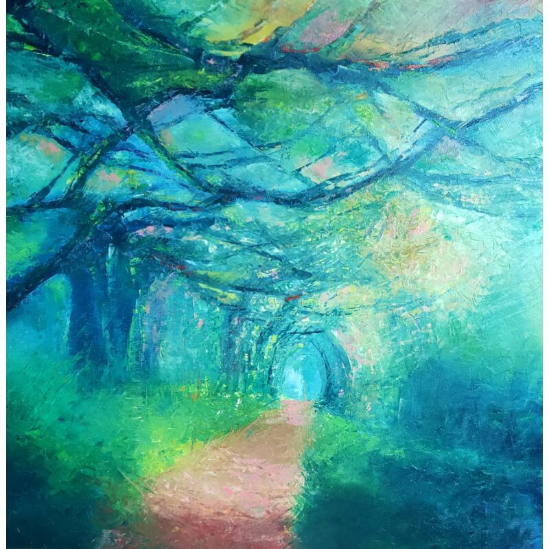 Peinture Entre les branches par Levesque Emmanuelle | Tableau Huile