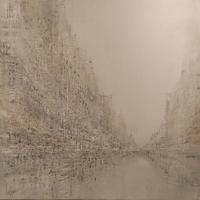 Painting Gris perle by Levesque Emmanuelle | Painting Oil