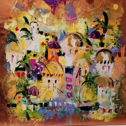 Painting Sur le Nil mystérieux by Bastide d´Izard Armelle | Painting Abstract