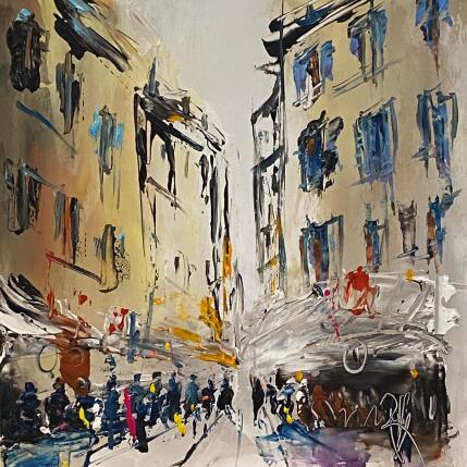 Gemälde Terrasses animées von Raffin Christian | Gemälde Figurativ Öl Pop-Ikonen, Urban