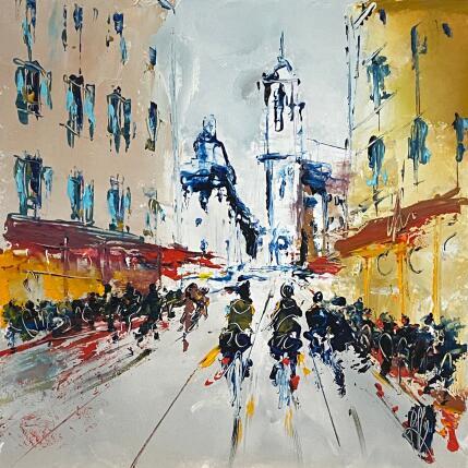 Gemälde Centre ville von Raffin Christian | Gemälde Figurativ Öl Urban