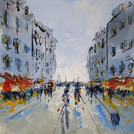 Gemälde Rue animée von Raffin Christian | Gemälde Figurativ Öl Urban