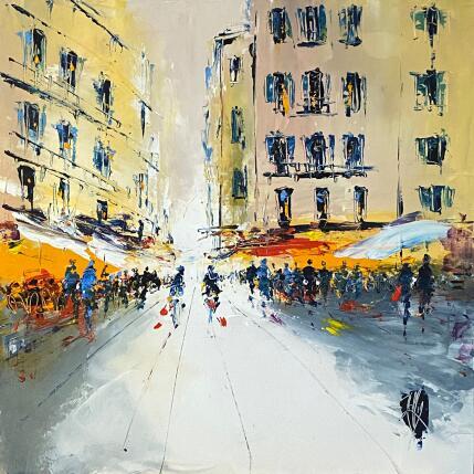 Gemälde Sur la place von Raffin Christian | Gemälde Figurativ Öl Urban