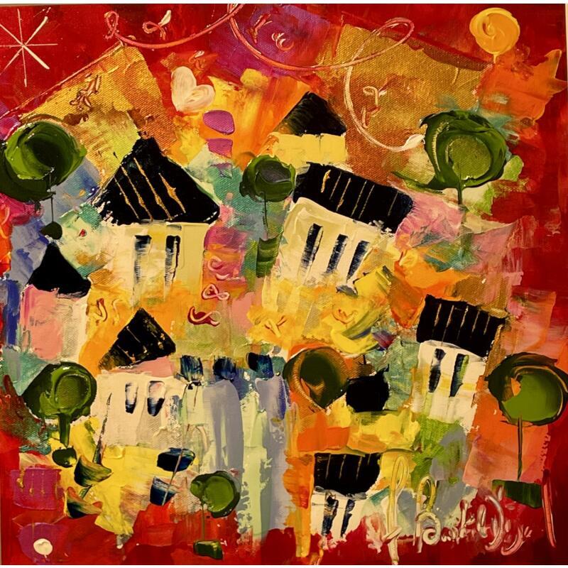 Painting St Guilhem Rouge  by Bastide d´Izard Armelle | Painting Abstract