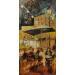 Painting Soir en terrasse by Novokhatska Olga | Painting Figurative Urban Oil Acrylic