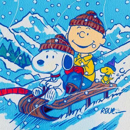 Peinture Snoop luge par Revel | Tableau Pop-art Icones Pop