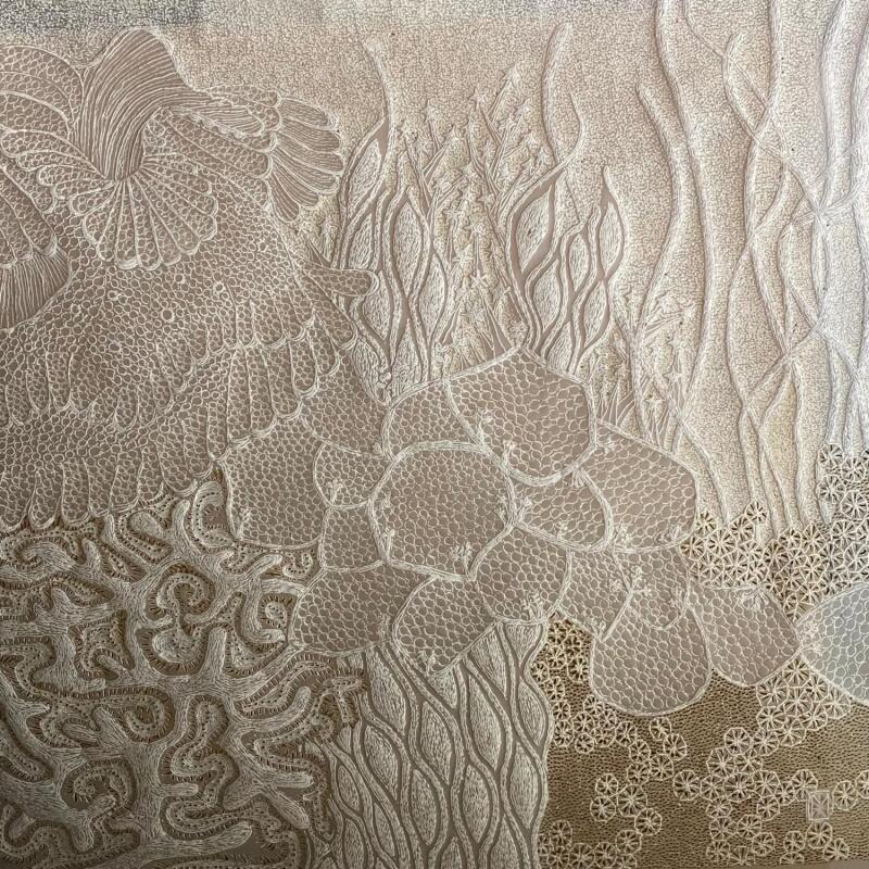 Painting Atoll  by Caviale Marie | Painting Abstract Minimalist