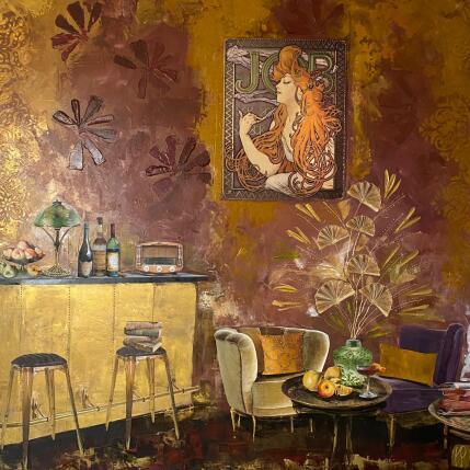 Painting Bellini by Romanelli Karine | Painting Figurative Acrylic, Gluing Life style