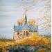 Painting La cathédrale Notre-Dame de Paris by Amblard Florence | Painting Figurative Urban Architecture Acrylic