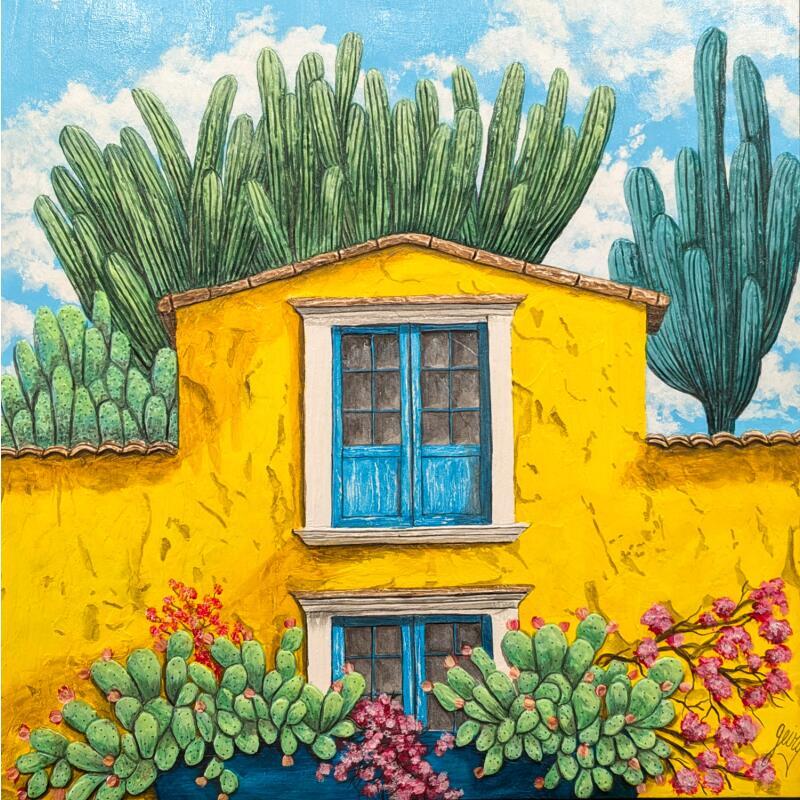 Peinture Mexique terre de lumière par Geiry | Tableau Matiérisme