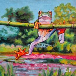 Painting Un matin  chez Claude by Emma Fischer | Painting