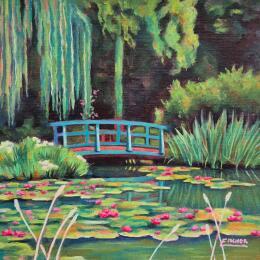 Painting Au bord de l'Étang  by Emma Fischer | Painting