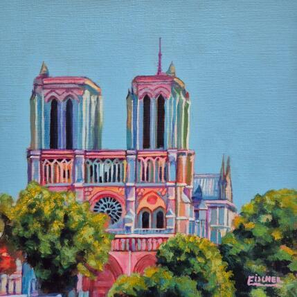 Peinture Notre-Dame chromatique par Emma Fischer | Tableau