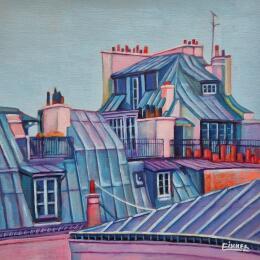 Painting Hauteurs Chromatiques by Emma Fischer | Painting