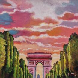 Painting L'Arc aux nuages by Emma Fischer | Painting