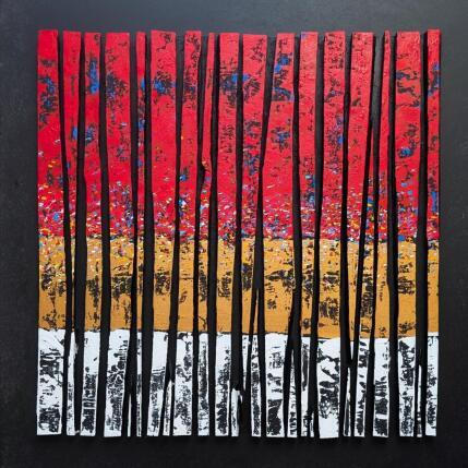 Peinture Bc18 impression rouge or blanc par Langeron Luc | Tableau