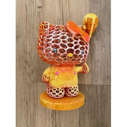 Sculpture Hello Kitty soleil par Shenoda | Sculpture Pop-art Graffiti, Résine