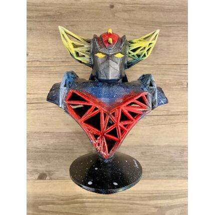 Sculpture Buste Goldorak ténèbre par Shenoda | Sculpture Pop-art Graffiti, Résine