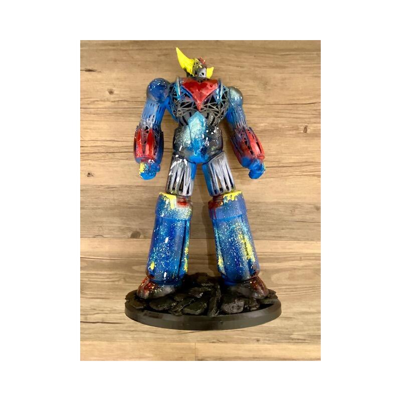 Skulptur Goldorak posture original von Shenoda | Skulptur Pop-Art Graffiti Harz