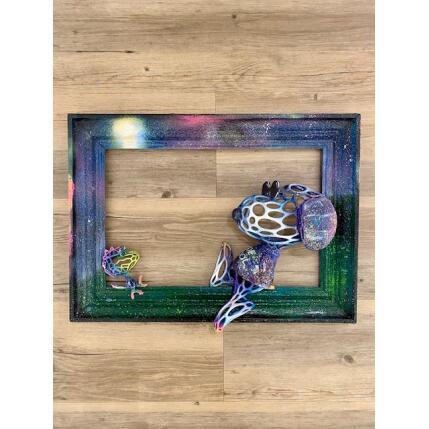 Sculpture Snoopy Joe cool : regarde ce ciel étoilé par Shenoda | Sculpture Pop-art Graffiti, Résine