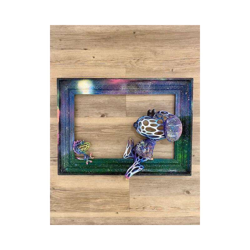 Skulptur Snoopy Joe cool : regarde ce ciel étoilé von Shenoda | Skulptur Pop-Art Graffiti Harz